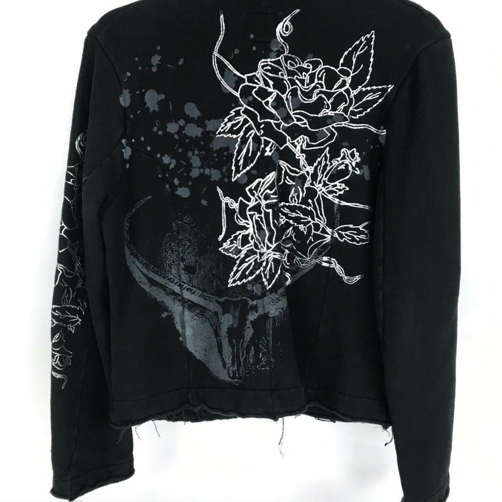 BB Dakota Womens Black‎ Gray Sweat Jacket Blazer L